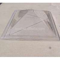 Polycarbonate transparent pyramid, dome milky white